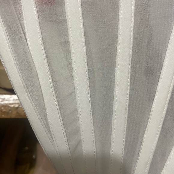 NWT Heiress Beverly Hills WHITE CHIFFON MESH CORSET FLOWER DRAPE MINI DRESS - Picture 6 of 7